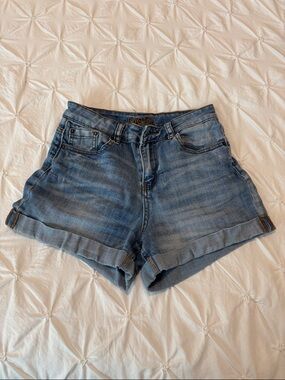 Rue21 Light Blue Rolled Cuff Denim Shorts